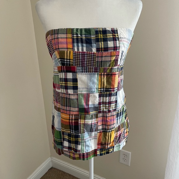 Y2k j crew patchwork tube top